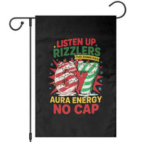 Funny Christmas 67 Meme Garden Flag Listen Up Rizzlers This Sigma Has 67 Aura Energy No Cap - Wonder Print Shop