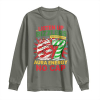 Funny Christmas 67 Meme Long Sleeve Shirt Listen Up Rizzlers This Sigma Has 67 Aura Energy No Cap - Wonder Print Shop