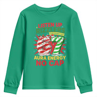 Funny Christmas 67 Meme Youth Sweatshirt Listen Up Rizzlers This Sigma Has 67 Aura Energy No Cap - Wonder Print Shop