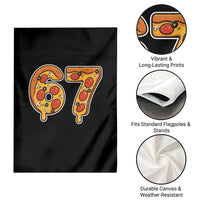 Funny 67 Pizza Lover Garden Flag Six Seven Gen Alpha Slang - Wonder Print Shop