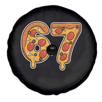 Funny 67 Pizza Lover Spare Tire Cover Six Seven Gen Alpha Slang - Wonder Print Shop