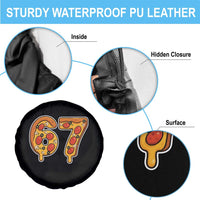 Funny 67 Pizza Lover Spare Tire Cover Six Seven Gen Alpha Slang - Wonder Print Shop