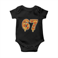 Funny 67 Pizza Lover Baby Onesie Six Seven Gen Alpha Slang - Wonder Print Shop