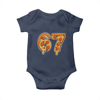 Funny 67 Pizza Lover Baby Onesie Six Seven Gen Alpha Slang - Wonder Print Shop