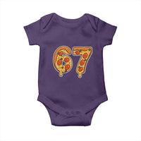 Funny 67 Pizza Lover Baby Onesie Six Seven Gen Alpha Slang - Wonder Print Shop