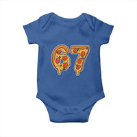 Funny 67 Pizza Lover Baby Onesie Six Seven Gen Alpha Slang - Wonder Print Shop