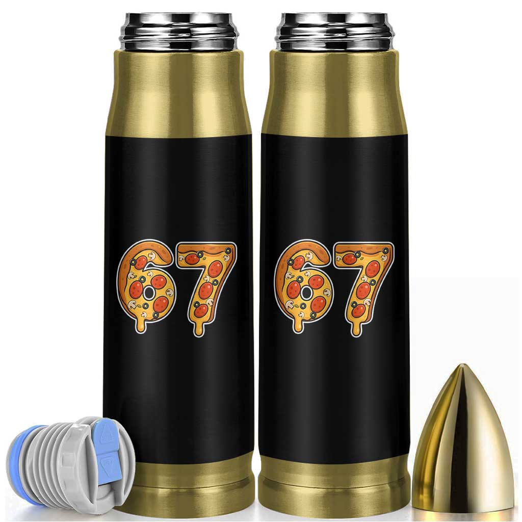 Funny 67 Pizza Lover Bullet Tumbler Six Seven Gen Alpha Slang - Wonder Print Shop