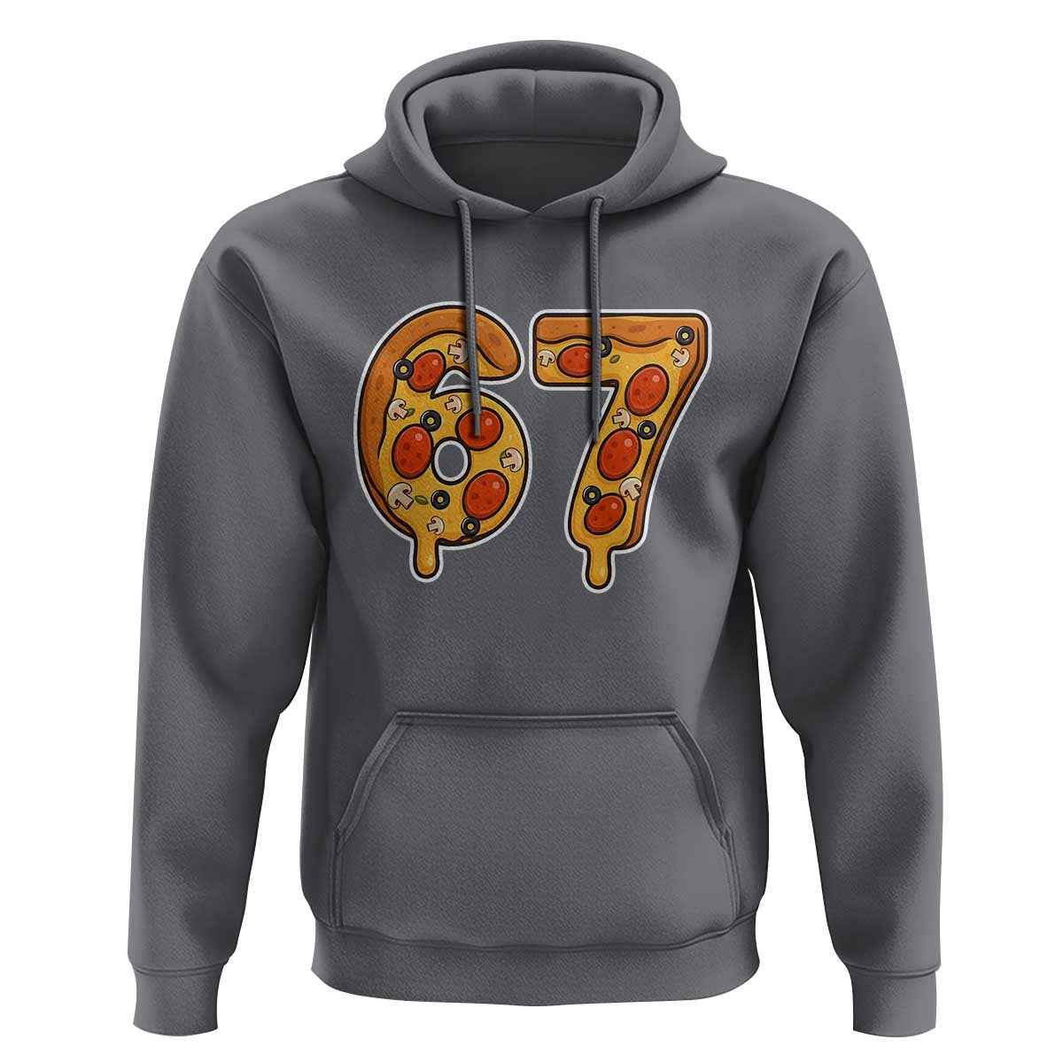 Funny 67 Pizza Lover Hoodie Six Seven Gen Alpha Slang - Wonder Print Shop