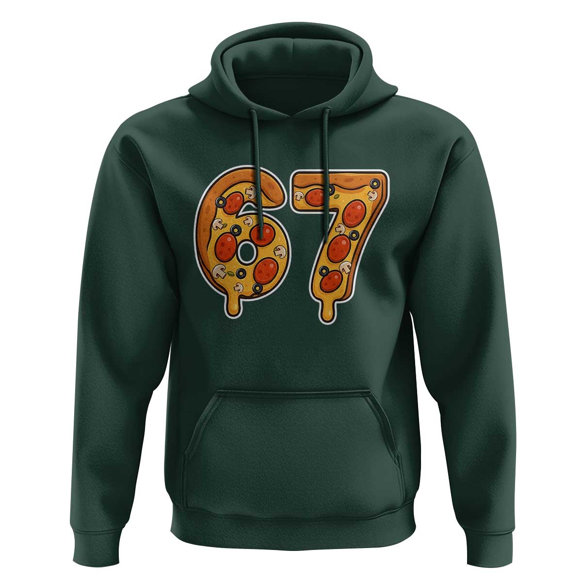 Funny 67 Pizza Lover Hoodie Six Seven Gen Alpha Slang - Wonder Print Shop