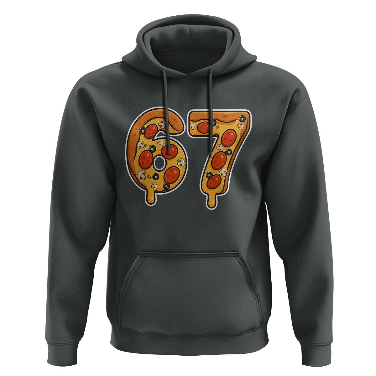 Funny 67 Pizza Lover Hoodie Six Seven Gen Alpha Slang - Wonder Print Shop