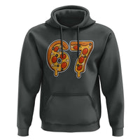 Funny 67 Pizza Lover Hoodie Six Seven Gen Alpha Slang - Wonder Print Shop