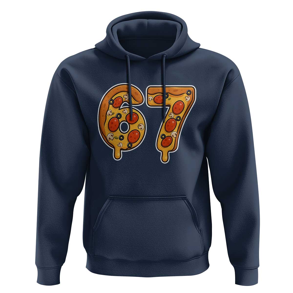 Funny 67 Pizza Lover Hoodie Six Seven Gen Alpha Slang - Wonder Print Shop