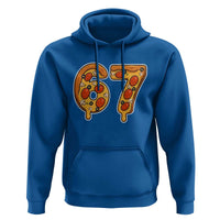 Funny 67 Pizza Lover Hoodie Six Seven Gen Alpha Slang - Wonder Print Shop