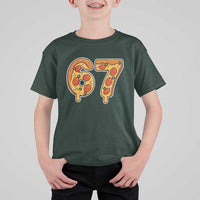 Funny 67 Pizza Lover T Shirt For Kid Six Seven Gen Alpha Slang - Wonder Print Shop