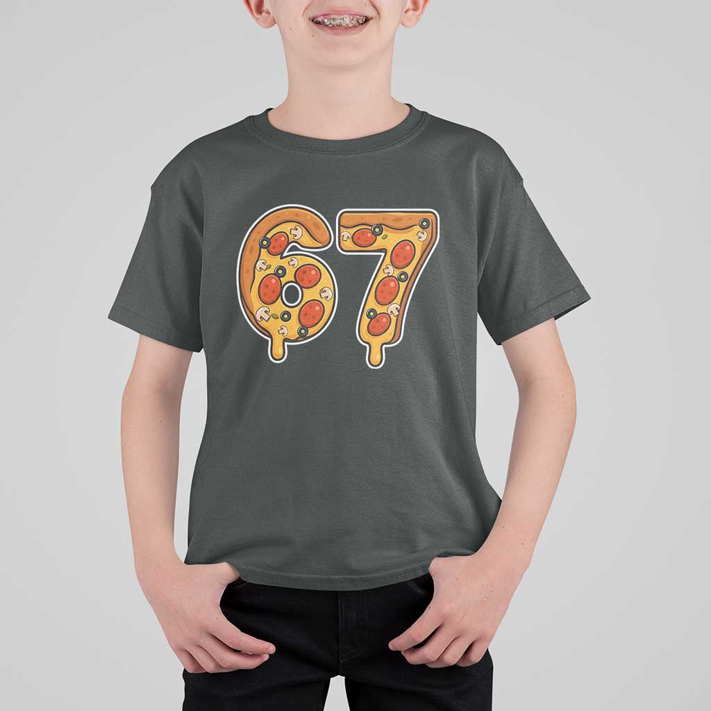 Funny 67 Pizza Lover T Shirt For Kid Six Seven Gen Alpha Slang - Wonder Print Shop