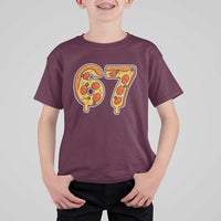 Funny 67 Pizza Lover T Shirt For Kid Six Seven Gen Alpha Slang - Wonder Print Shop