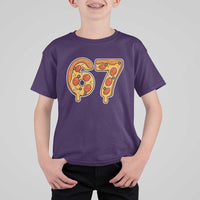 Funny 67 Pizza Lover T Shirt For Kid Six Seven Gen Alpha Slang - Wonder Print Shop