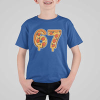 Funny 67 Pizza Lover T Shirt For Kid Six Seven Gen Alpha Slang - Wonder Print Shop