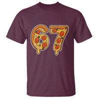 Funny 67 Pizza Lover T Shirt Six Seven Gen Alpha Slang - Wonder Print Shop