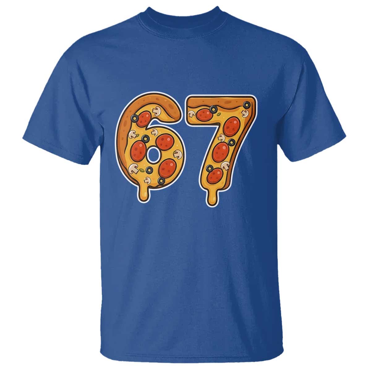 Funny 67 Pizza Lover T Shirt Six Seven Gen Alpha Slang - Wonder Print Shop