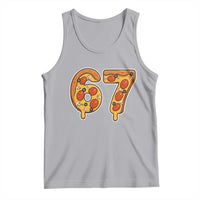 Funny 67 Pizza Lover Tank Top Six Seven Gen Alpha Slang - Wonder Print Shop