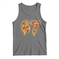 Funny 67 Pizza Lover Tank Top Six Seven Gen Alpha Slang - Wonder Print Shop