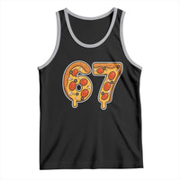 Funny 67 Pizza Lover Tank Top Six Seven Gen Alpha Slang - Wonder Print Shop