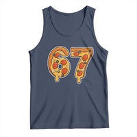 Funny 67 Pizza Lover Tank Top Six Seven Gen Alpha Slang - Wonder Print Shop