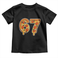 Funny 67 Pizza Lover Toddler T Shirt Six Seven Gen Alpha Slang - Wonder Print Shop