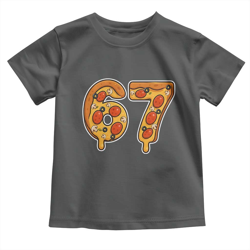 Funny 67 Pizza Lover Toddler T Shirt Six Seven Gen Alpha Slang - Wonder Print Shop