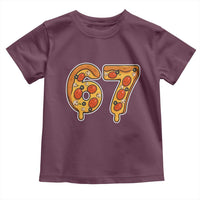 Funny 67 Pizza Lover Toddler T Shirt Six Seven Gen Alpha Slang - Wonder Print Shop