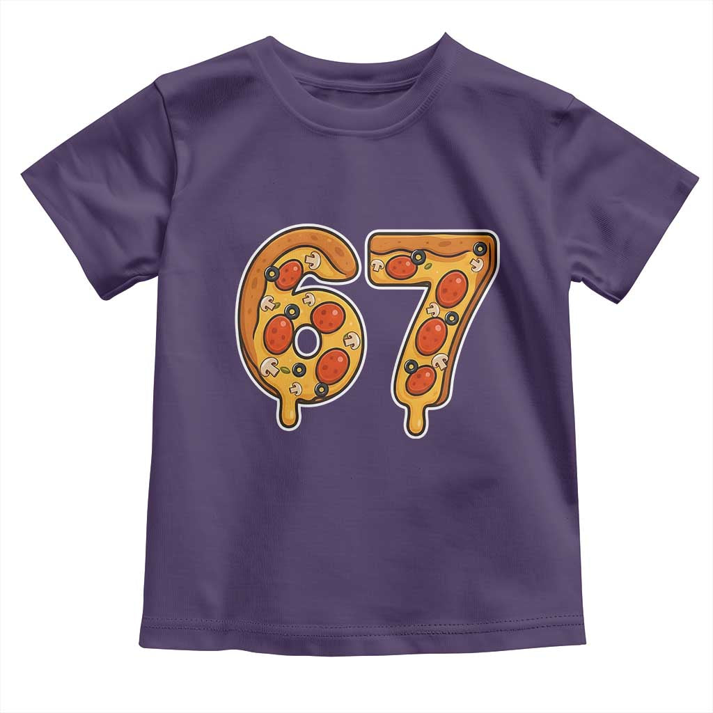 Funny 67 Pizza Lover Toddler T Shirt Six Seven Gen Alpha Slang - Wonder Print Shop
