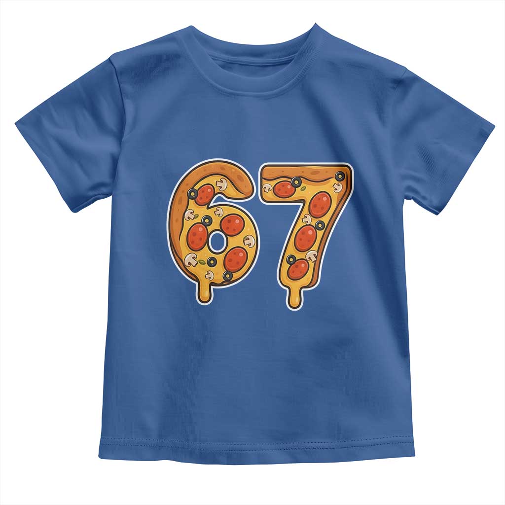 Funny 67 Pizza Lover Toddler T Shirt Six Seven Gen Alpha Slang - Wonder Print Shop