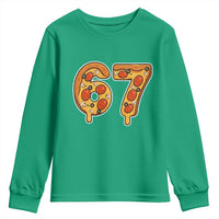 Funny 67 Pizza Lover Youth Sweatshirt Six Seven Gen Alpha Slang - Wonder Print Shop