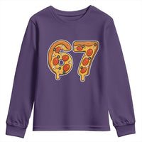 Funny 67 Pizza Lover Youth Sweatshirt Six Seven Gen Alpha Slang - Wonder Print Shop