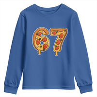 Funny 67 Pizza Lover Youth Sweatshirt Six Seven Gen Alpha Slang - Wonder Print Shop
