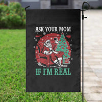 Ask Your Mom If I Am Real Christmas Santa Garden Flag Funny Dirty Xmas - Wonder Print Shop