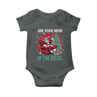Ask Your Mom If I Am Real Christmas Santa Baby Onesie Funny Dirty Xmas - Wonder Print Shop