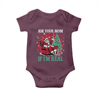 Ask Your Mom If I Am Real Christmas Santa Baby Onesie Funny Dirty Xmas - Wonder Print Shop