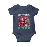 Ask Your Mom If I Am Real Christmas Santa Baby Onesie Funny Dirty Xmas - Wonder Print Shop