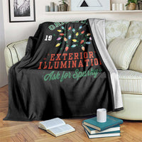 Funny Christmas Griswold Exterior Illumination Throw Blanket Ask For Sparky Xmas Movie - Wonder Print Shop