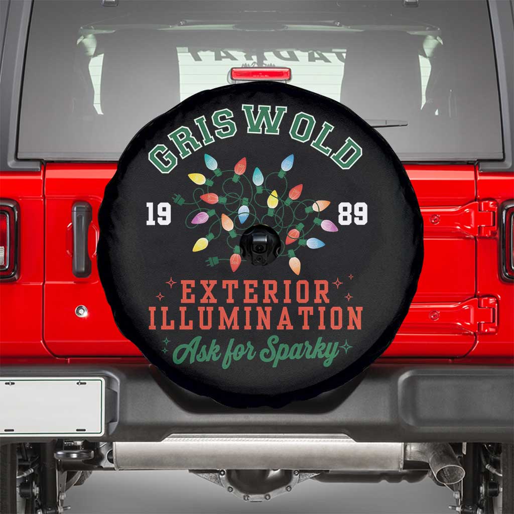 Funny Christmas Griswold Exterior Illumination Spare Tire Cover Ask For Sparky Xmas Movie - Wonder Print Shop