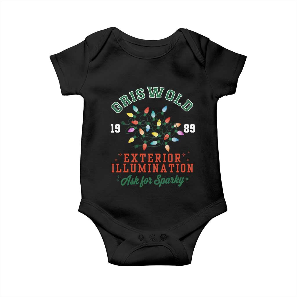 Funny Christmas Griswold Exterior Illumination Baby Onesie Ask For Sparky Xmas Movie - Wonder Print Shop