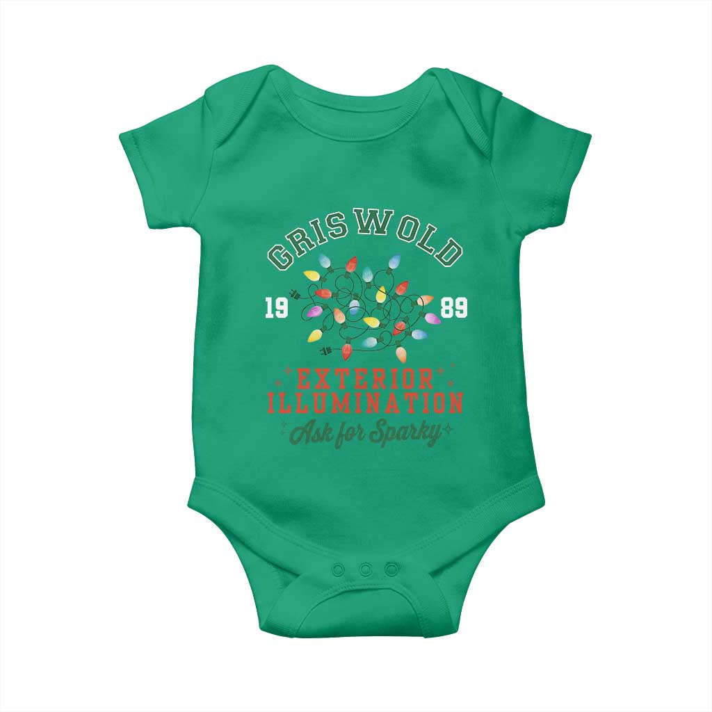 Funny Christmas Griswold Exterior Illumination Baby Onesie Ask For Sparky Xmas Movie - Wonder Print Shop