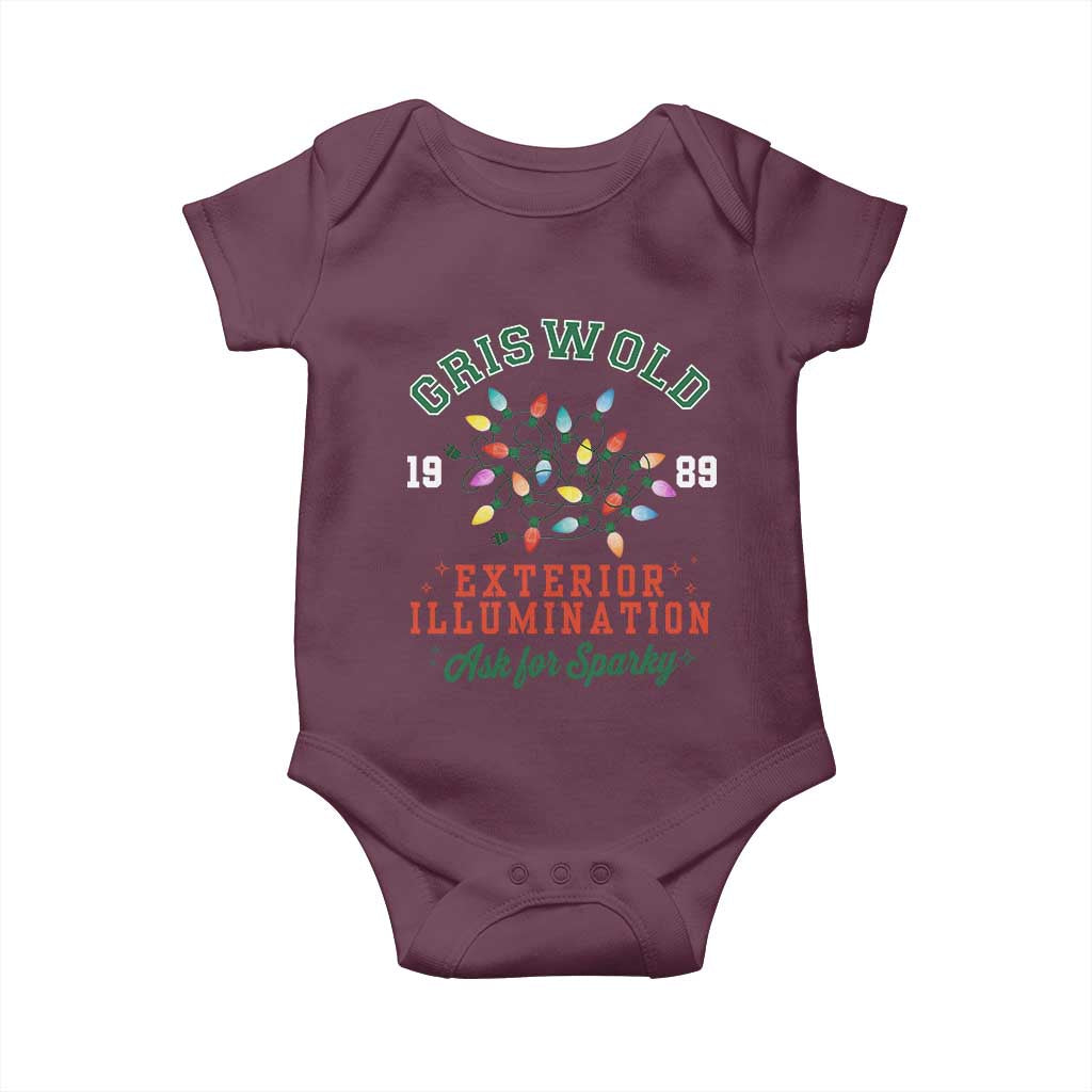 Funny Christmas Griswold Exterior Illumination Baby Onesie Ask For Sparky Xmas Movie - Wonder Print Shop