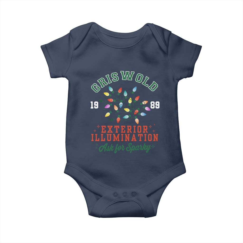 Funny Christmas Griswold Exterior Illumination Baby Onesie Ask For Sparky Xmas Movie - Wonder Print Shop