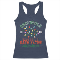 Funny Christmas Griswold Exterior Illumination Racerback Tank Top Ask For Sparky Xmas Movie - Wonder Print Shop