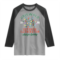 Funny Christmas Griswold Exterior Illumination Raglan Shirt Ask For Sparky Xmas Movie - Wonder Print Shop