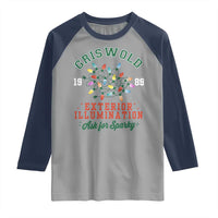 Funny Christmas Griswold Exterior Illumination Raglan Shirt Ask For Sparky Xmas Movie - Wonder Print Shop