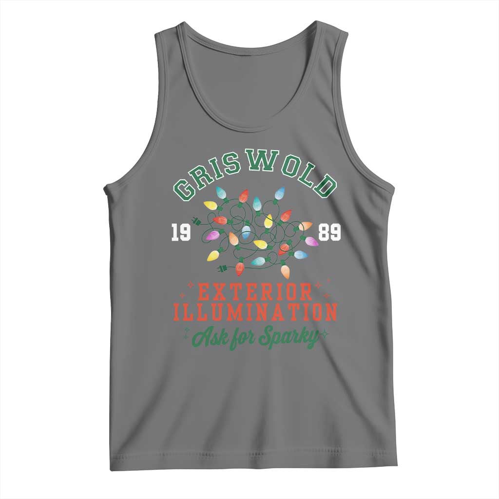 Funny Christmas Griswold Exterior Illumination Tank Top Ask For Sparky Xmas Movie - Wonder Print Shop
